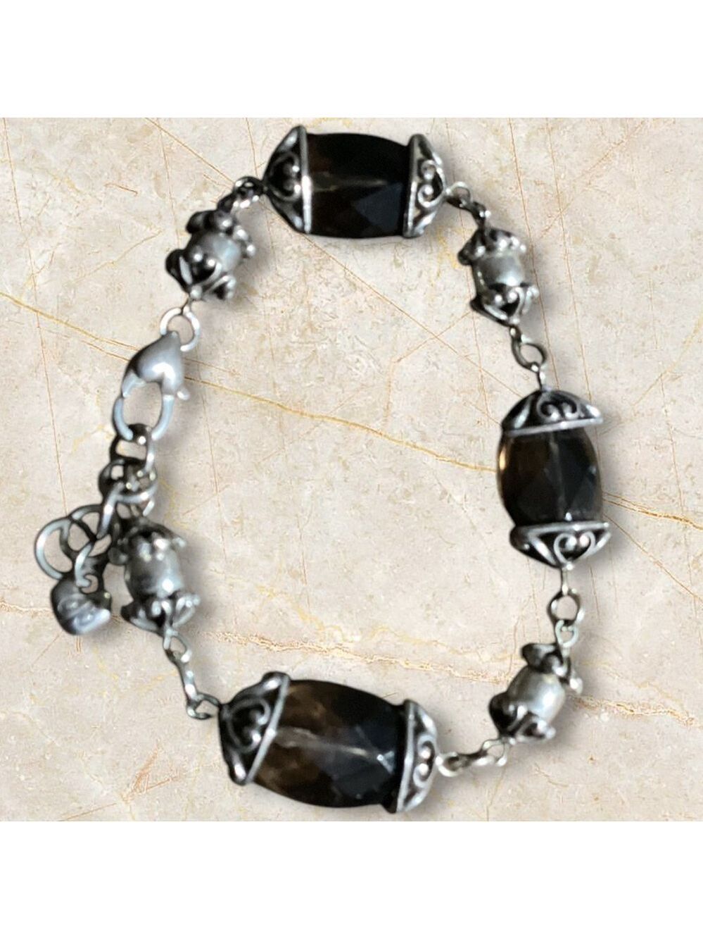 BRIGHTON Smoky Quartz Silver BRACELET 0754